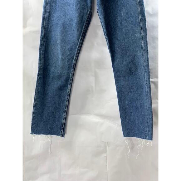 LEVI'S Women's Dark Blue Denim 534 04 Vintage Distressed Slim-Leg Jeans SZ 27X34 - Picture 7 of 10